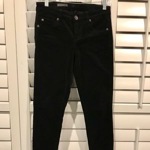 Black corduroy skinny pants